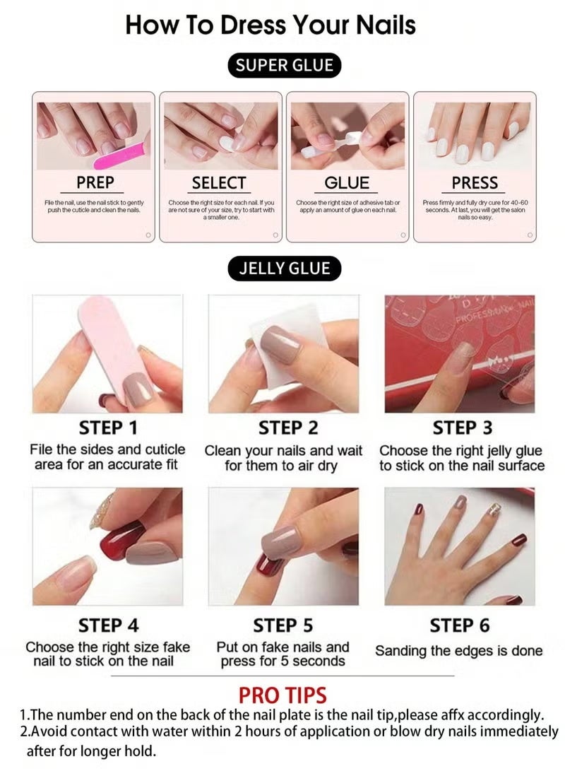 Shein Artificial Nails Set – 288 Pcs with 12 Different Colors, Easy to Apply & Wear - Image 3